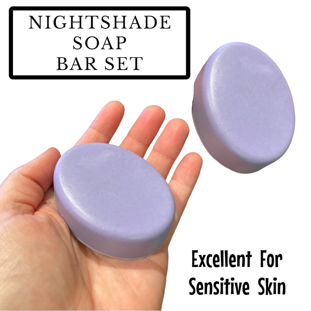 2 Bars, Nightshade Soap, Handmade, Gift Set, ( PRICE IS FIRM ) Oval Shaped